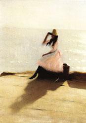 Philip Wilson Steer Young Woman on the Beach oil painting image
